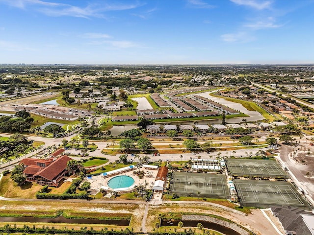 5869 Sugar Palm A Ct Unit A, Delray Beach, FL 33484 - aerial view of property and surrounding area with a nearby body of water and nearby suburban area