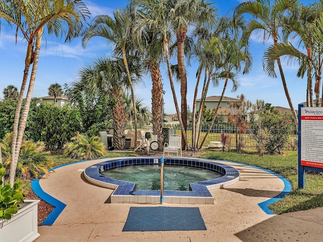 5869 Sugar Palm A Ct Unit A, Delray Beach, FL 33484 - view of pool with a hot tub