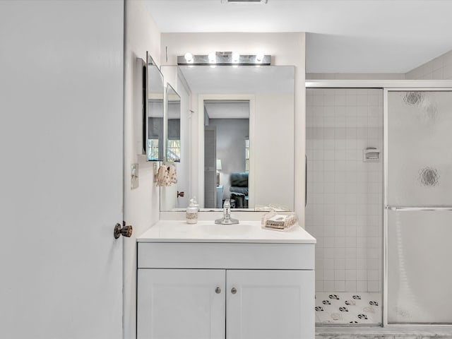 5869 Sugar Palm A Ct Unit A, Delray Beach, FL 33484 - ensuite bathroom with a shower stall and vanity