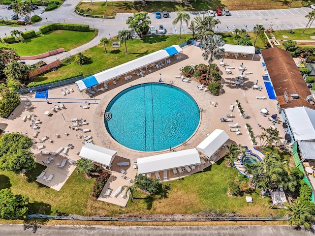 5869 Sugar Palm A Ct Unit A, Delray Beach, FL 33484 - bird's eye view of a pool
