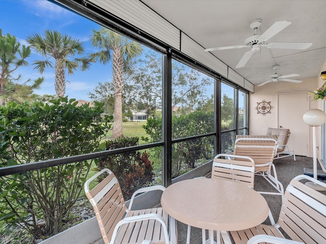 5869 Sugar Palm A Ct Unit A, Delray Beach, FL 33484 - sunroom / solarium with a ceiling fan