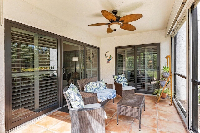 6662 Boca Del Mar Dr Unit 118, Boca Raton, FL 33433 - sunroom featuring a ceiling fan