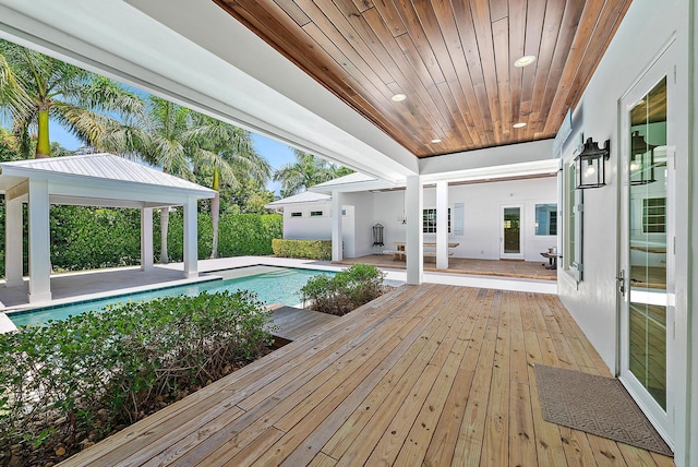 104 Hillcrest Dr, Sewalls Point, FL 34996 - deck with a gazebo and a patio