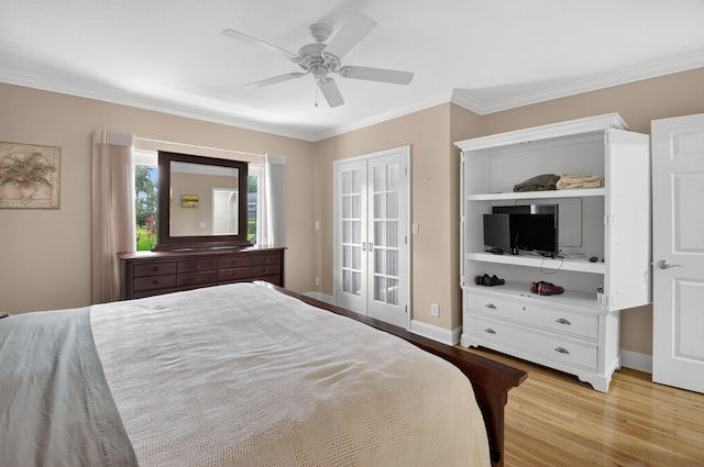 2 Fairway Dr, Boynton Beach, FL 33436 - bedroom featuring light wood-style flooring, crown molding, and ceiling fan