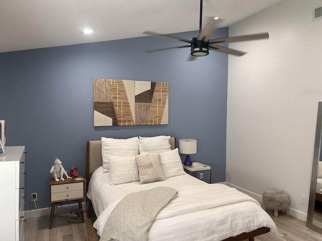 5710 Coach House F Cir Unit F, Boca Raton, FL 33486 - bedroom featuring wood finished floors, ceiling fan, and recessed lighting