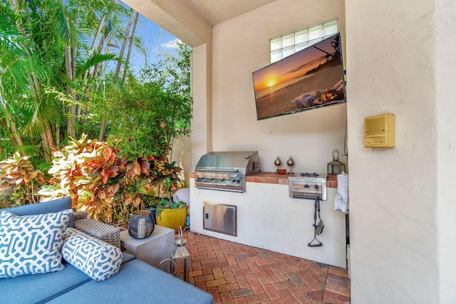 6404 Dorsay Ct, Delray Beach, FL 33484 - view of patio / terrace with area for grilling