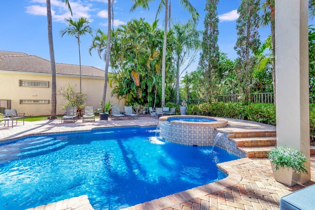 6404 Dorsay Ct, Delray Beach, FL 33484 - view of pool with a patio and a pool with connected hot tub