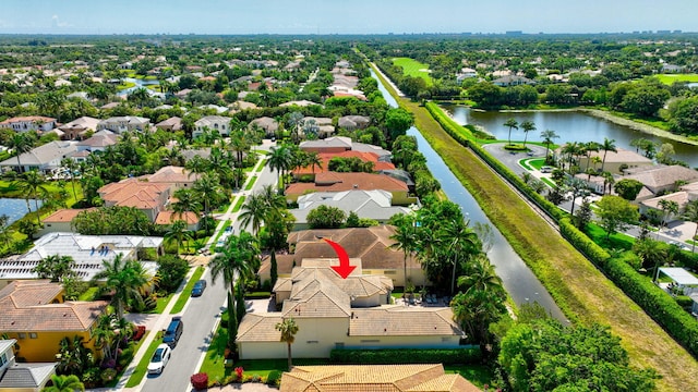 6404 Dorsay Ct, Delray Beach, FL 33484 - aerial perspective of suburban area featuring a nearby body of water
