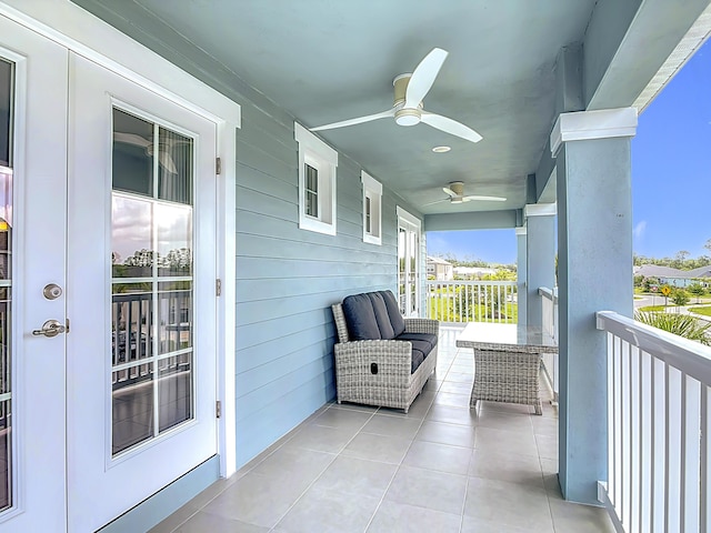 3121 Portofino Blvd, New Smyrna Beach, FL 32168 - balcony with ceiling fan
