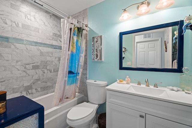 2051 SW Pruitt St, Port Saint Lucie, FL 34953 - bathroom featuring vanity and shower / bath combo with shower curtain