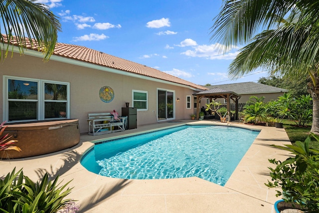 2051 SW Pruitt St, Port Saint Lucie, FL 34953 - outdoor pool featuring a gazebo and a patio