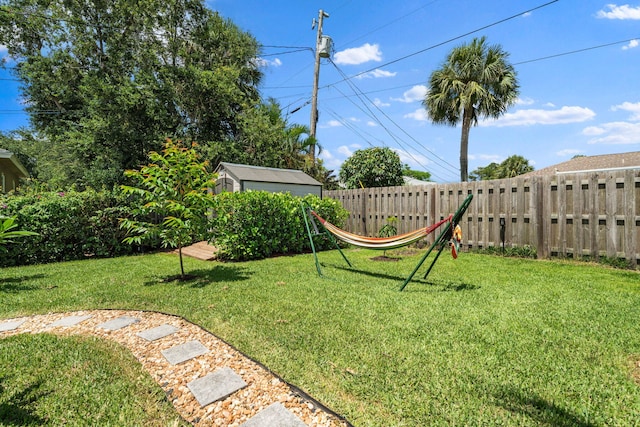 2051 SW Pruitt St, Port Saint Lucie, FL 34953 - view of yard featuring a shed