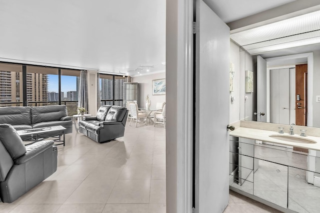 19667 Turnberry Way Unit 10C, Aventura, FL 33180 - living room featuring light tile patterned floors