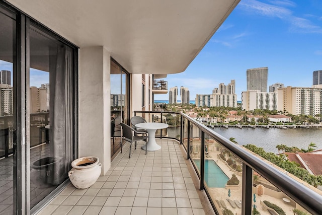 19667 Turnberry Way Unit 10C, Aventura, FL 33180 - balcony with a skyline view and a water view