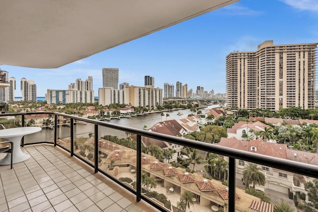 19667 Turnberry Way Unit 10C, Aventura, FL 33180 - balcony with a water view and a skyline view