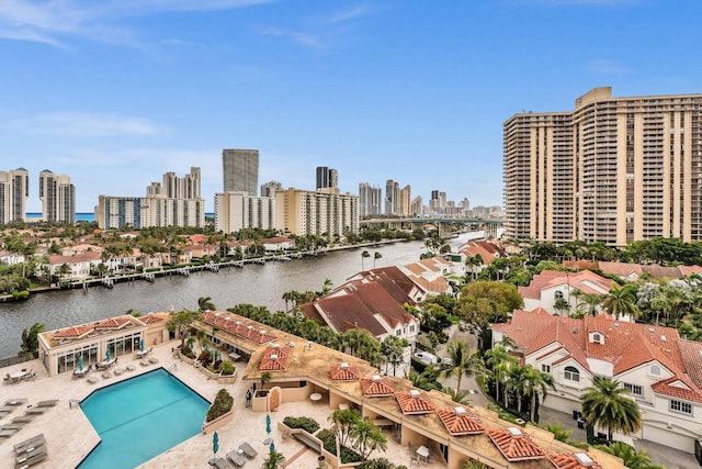 19667 Turnberry Way Unit 10C, Aventura, FL 33180 - bird's eye view of a large body of water and skyline