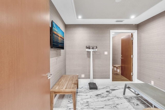 19667 Turnberry Way Unit 10C, Aventura, FL 33180 - interior space featuring marble finish flooring and recessed lighting