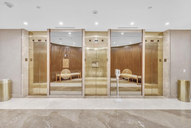 19667 Turnberry Way Unit 10C, Aventura, FL 33180 - bathroom featuring elevator and recessed lighting