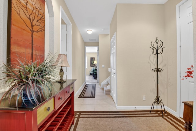 7271 Briella Dr, Boynton Beach, FL 33437 - corridor with baseboards and light tile patterned floors
