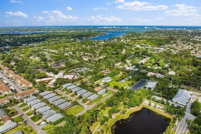 17742 Evangeline Ave, Jupiter, FL 33458 - aerial overview of property's location with a nearby body of water and nearby suburban area