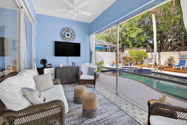 2002 Valencia Dr, Delray Beach, FL 33445 - sunroom with a jacuzzi