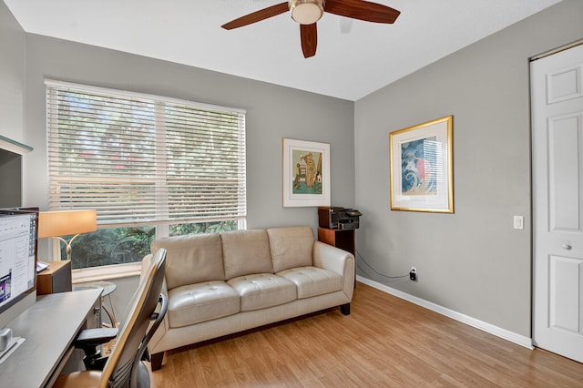 11291 Barca Blvd, Boynton Beach, FL 33437 - office space featuring ceiling fan, plenty of natural light, and light wood-style flooring