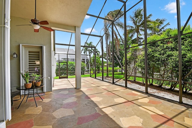 11291 Barca Blvd, Boynton Beach, FL 33437 - sunroom with ceiling fan