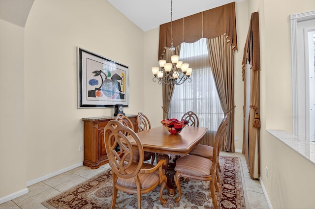 11291 Barca Blvd, Boynton Beach, FL 33437 - dining area featuring a chandelier and light tile patterned floors