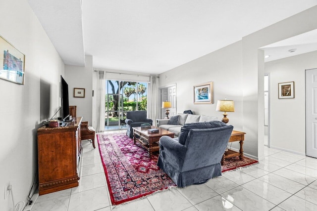 12480 Crystal Pointe Dr Unit 102, Boynton Beach, FL 33437 - living area with light marble finish flooring