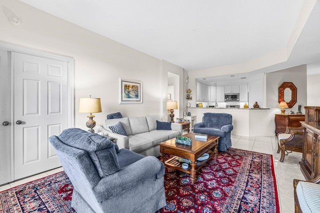 12480 Crystal Pointe Dr Unit 102, Boynton Beach, FL 33437 - living room with light tile patterned floors
