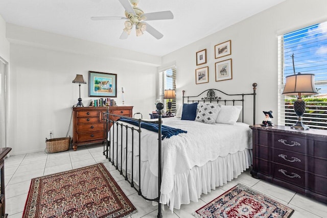12480 Crystal Pointe Dr Unit 102, Boynton Beach, FL 33437 - bedroom featuring light tile patterned floors and ceiling fan