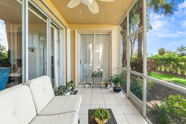 12480 Crystal Pointe Dr Unit 102, Boynton Beach, FL 33437 - unfurnished sunroom with ceiling fan