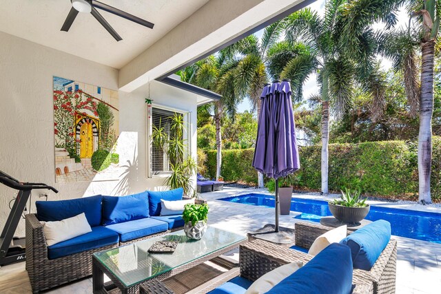 63 Lake Eden Dr, Boynton Beach, FL 33435 - view of pool with a patio, a fenced backyard, and an in-ground hot tub