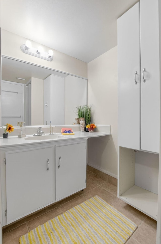9521 Boca Cove Cir Unit 508, Boca Raton, FL 33428 - bathroom with tile patterned flooring and vanity