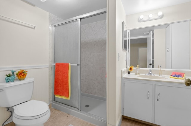 9521 Boca Cove Cir Unit 508, Boca Raton, FL 33428 - bathroom featuring tile patterned floors, vanity, and a stall shower
