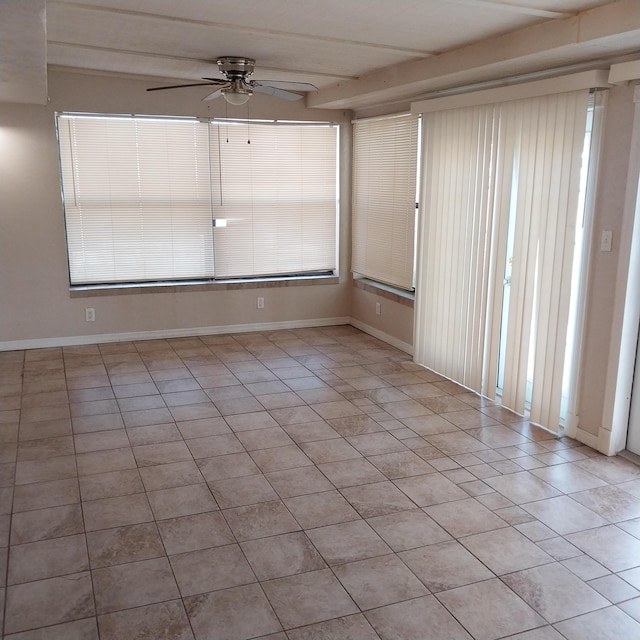 2482 SE Floresta Dr, Port Saint Lucie, FL 34984 - unfurnished room with ceiling fan and light tile patterned floors