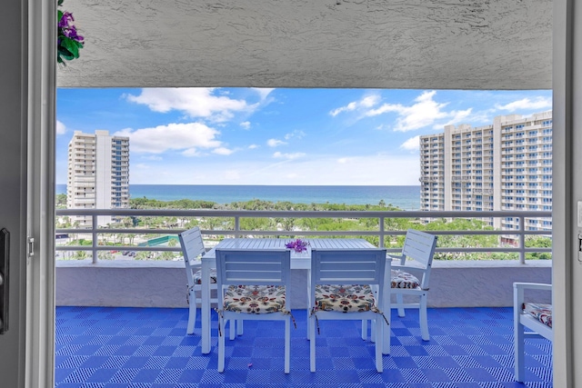 4101 N Ocean Blvd Unit 908, Boca Raton, FL 33431 - balcony featuring a water view
