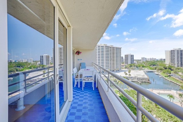 4101 N Ocean Blvd Unit 908, Boca Raton, FL 33431 - balcony featuring a water view and a view of city