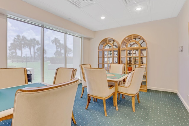 4101 N Ocean Blvd Unit 908, Boca Raton, FL 33431 - dining room with recessed lighting and carpet flooring