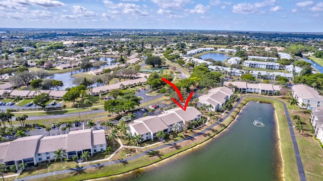 1102 Green Pine Blvd Unit A1, West Palm Beach, FL 33409 - aerial view of property's location featuring nearby suburban area and a nearby body of water