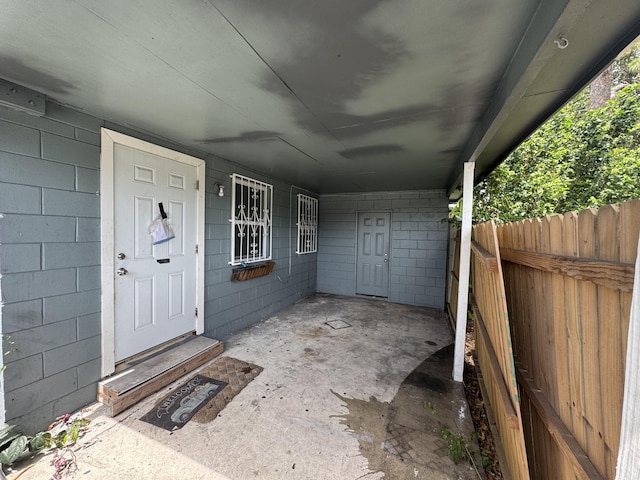 1801 N 25th St, Fort Pierce, FL 34947 - entrance to property with concrete block siding