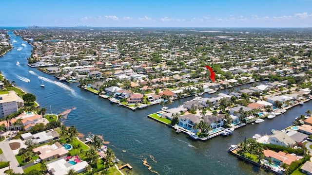 1555 SE 7th St, Deerfield Beach, FL 33441 - aerial overview of property's location with a nearby body of water and nearby suburban area