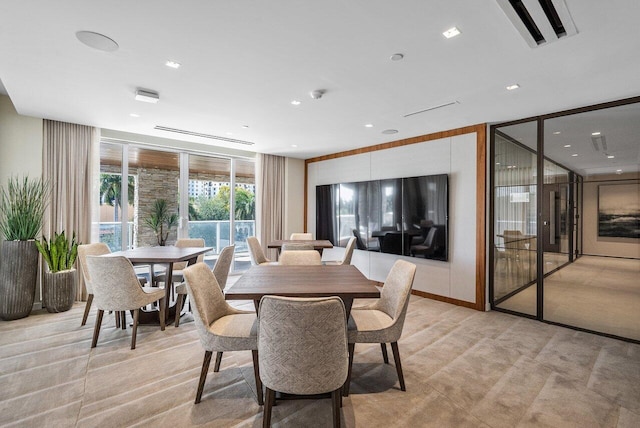 200 SE Mizner Blvd Unit 514, Boca Raton, FL 33432 - dining space with floor to ceiling windows
