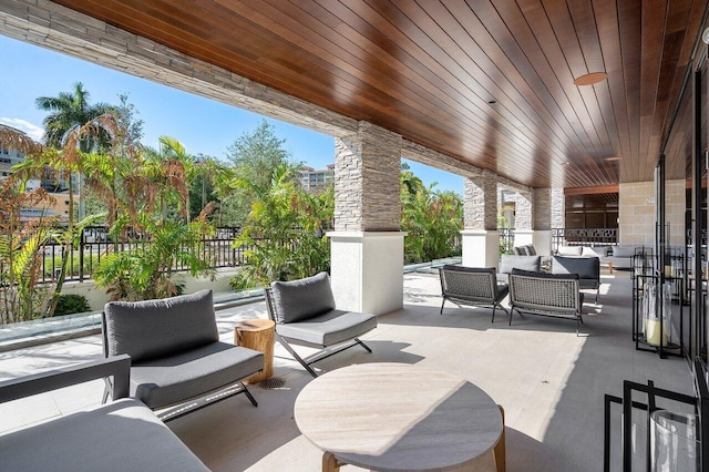 200 SE Mizner Blvd Unit 514, Boca Raton, FL 33432 - view of patio / terrace with an outdoor hangout area