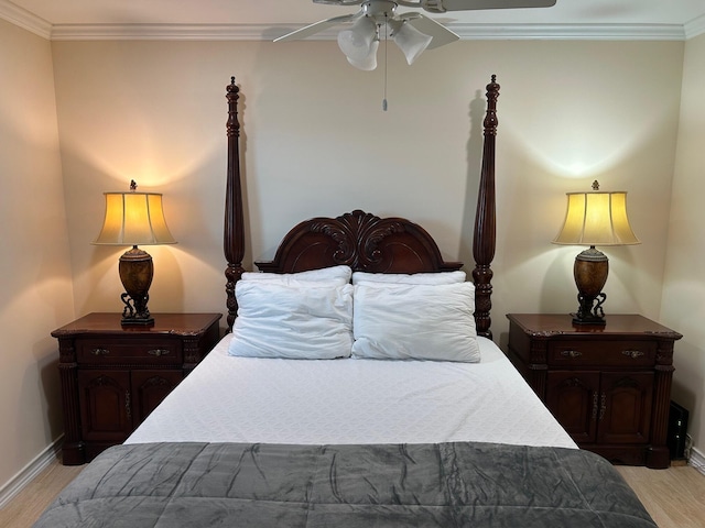 1868 SW Palm City Rd Unit 304, Stuart, FL 34994 - bedroom with light wood finished floors and ornamental molding