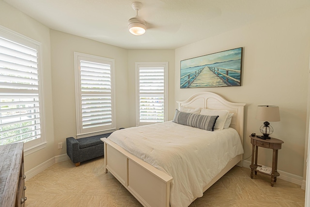 12736 SW Cattleya Ln, Port Saint Lucie, FL 34987 - bedroom featuring a ceiling fan and light tile patterned floors