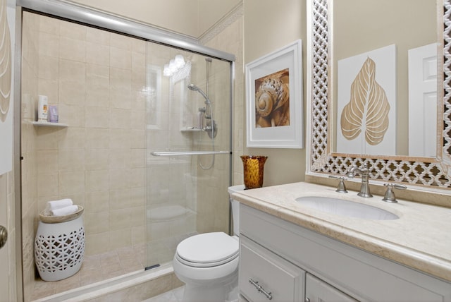 574 Emerald Way E, Deerfield Beach, FL 33442 - bathroom featuring vanity and a stall shower