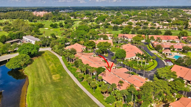 574 Emerald Way E, Deerfield Beach, FL 33442 - aerial view of residential area featuring a large body of water and a local golf course