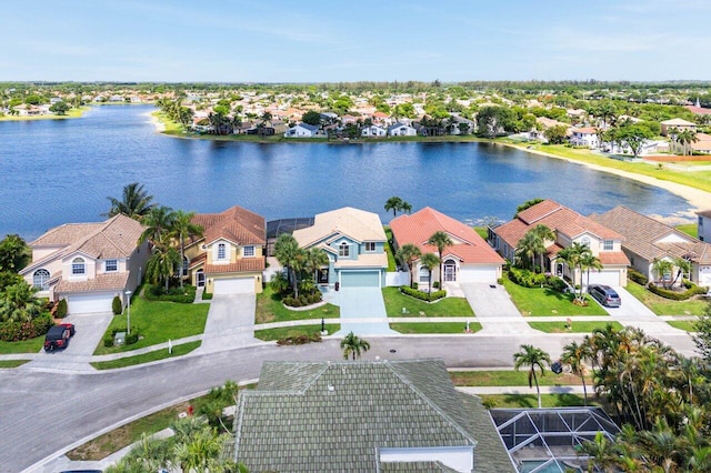 7141 Charleston Point Dr, Lake Worth, FL 33467 - aerial view of residential area with a large body of water