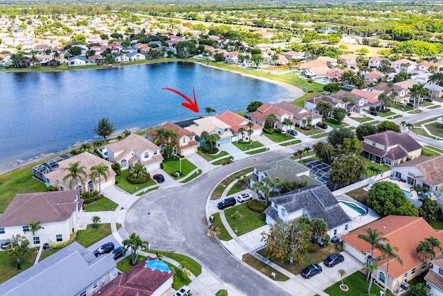 7141 Charleston Point Dr, Lake Worth, FL 33467 - aerial view of residential area with a large body of water